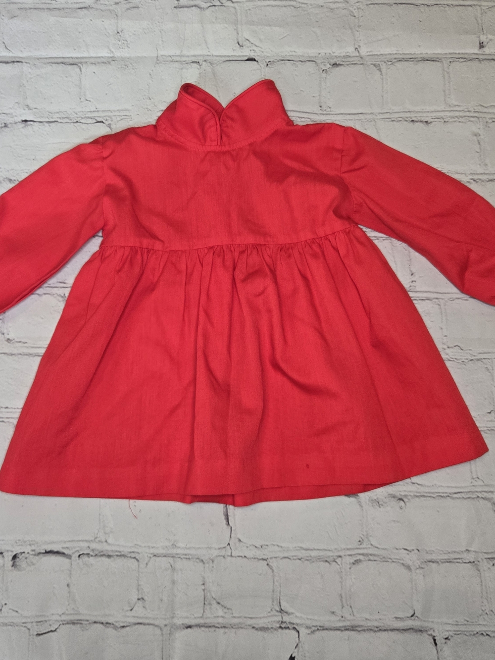 American Vintage MiniWorld Provo Utah Tomatoe Red Baby Prairie Dress 60s 3mo